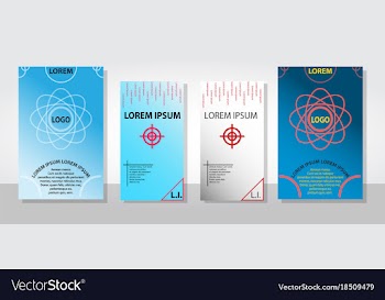 Set of posters flyers pamphlet brochure cover vector image