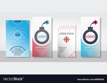 Set of posters flyers pamphlet brochure cover vector image