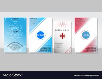 Set of posters flyers pamphlet brochure cover vector image