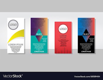 Set of posters flyers pamphlet brochure cover vector image