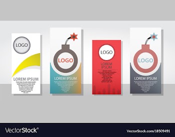Set of posters flyers pamphlet brochure cover vector image