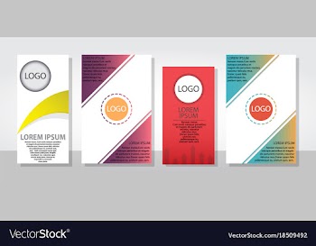 Set of posters flyers pamphlet brochure cover vector image