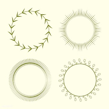 Set of premium ornament round design vector | Free stock vector - 494568