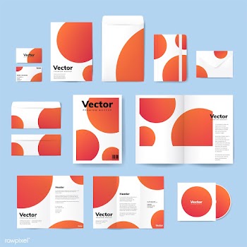 Set of printing material designs mockup vecto.. | Free stock vector - 496461