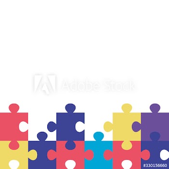 set of puzzle pieces icons design