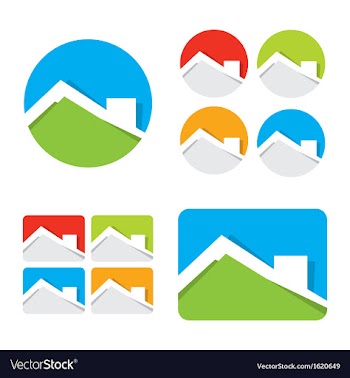 set of real estate house icons