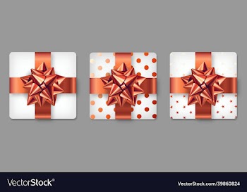 set of red gifts box