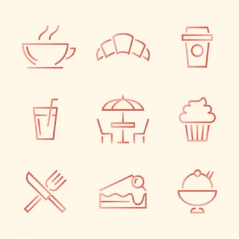 Set of restaurant icon vectors | Free stock vector - 492114