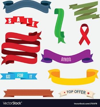  					Set of ribbons vector&nbsp;image														