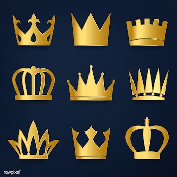 Set of royal crowns vector | Free stock vector - 489039