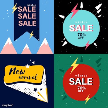 Set of sale advertising graphics | Free stock vector - 501368