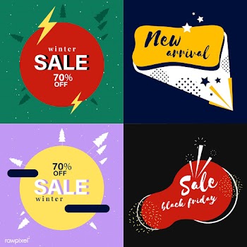Set of sale advertising graphics | Free stock vector - 501369