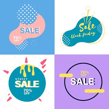 Set of sale advertising graphics | Free stock vector - 501370