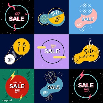 Set of sale advertising graphics | Free stock vector - 501371