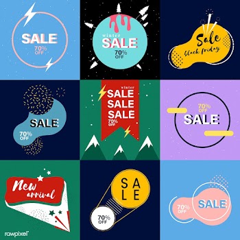 Set of sale advertising graphics | Free stock vector - 501372
