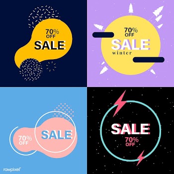 Set of sale advertising graphics | Free stock vector - 501373