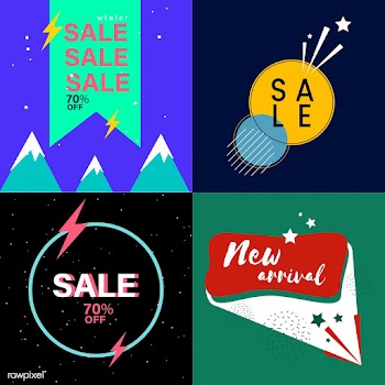 Set of sale advertising graphics | Free stock vector - 501376