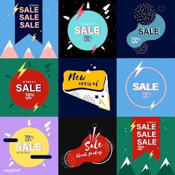 Set of sale advertising graphics | Free stock vector - 501377