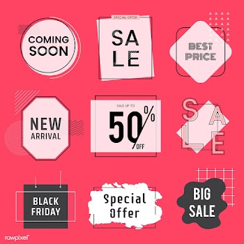Set of sale and promotion badges vector | Free stock vector - 511953