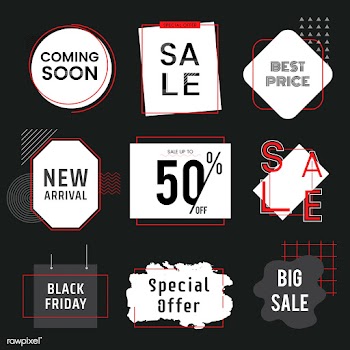 Set of sale and promotion badges vector | Free stock vector - 511957