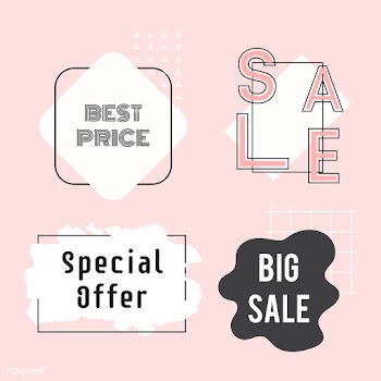 Set of sale and promotion badges vector | Free stock vector - 511962