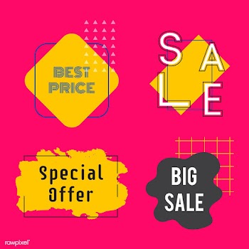 Set of sale and promotion badges vector | Free stock vector - 511964