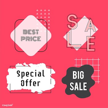 Set of sale and promotion badges vector | Free stock vector - 511967