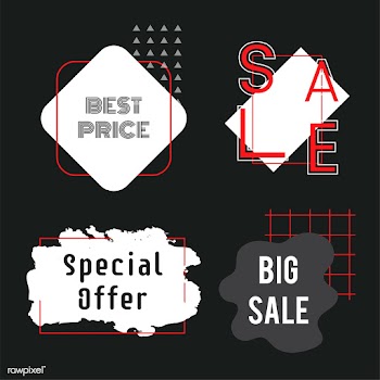 Set of sale and promotion badges vector | Free stock vector - 511972