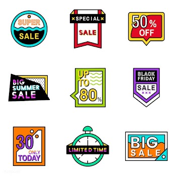 Set of sale badge designs | Free stock vector - 464188