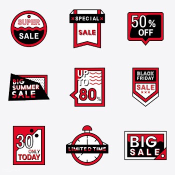 Set of sale badge designs | Free stock vector - 464202