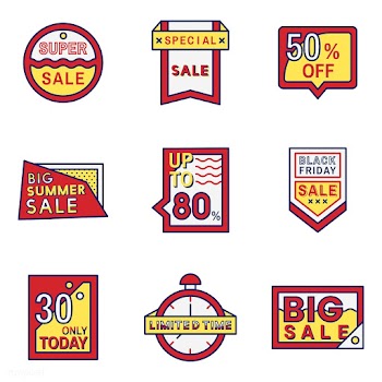 Set of sale badge designs | Free stock vector - 464206