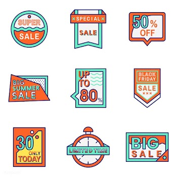 Set of sale badge designs | Free stock vector - 464208