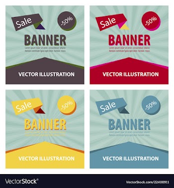 Set of sale banner big sale banner template vector image