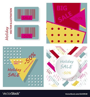 Set of sale banner big sale banner template vector image
