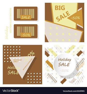 Set of sale banner big sale banner template vector image