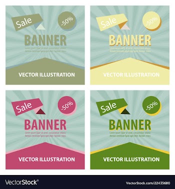 Set of sale banner big sale banner template vector image