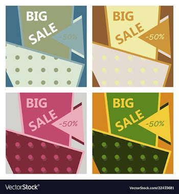 Set of sale banner big sale banner template vector image