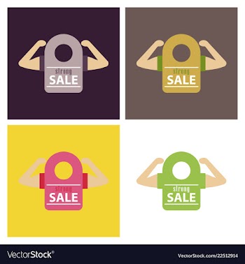 Set of sale banner template design discount icons vector image