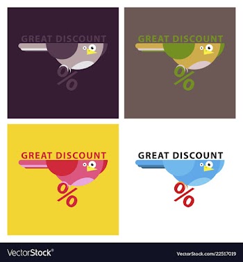Set of sale banner template design discount icons vector image