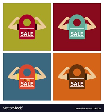 Set of sale banner template design discount icons vector image