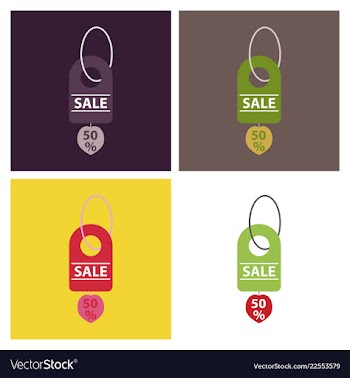 Set of sale banner template design discount icons vector image