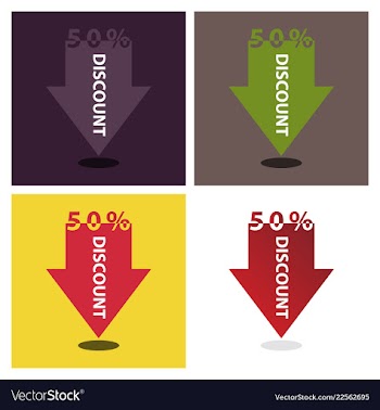 Set of sale banner template design discount icons vector image