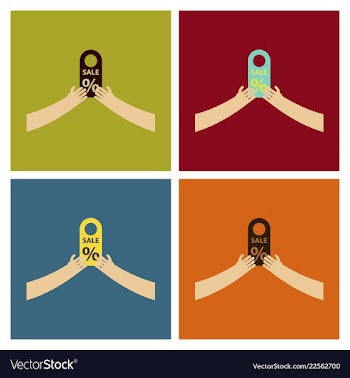 Set of sale banner template design discount icons vector image