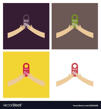 Set of sale banner template design discount icons vector image