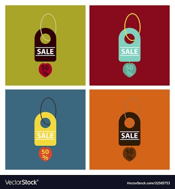 Set of sale banner template design discount icons vector image