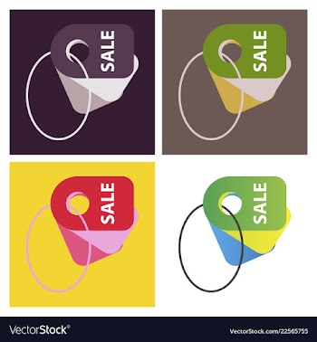 Set of sale banner template design discount icons vector image