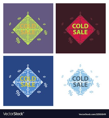 Set of sale banners template design in color vector image