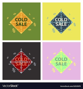 Set of sale banners template design in color vector image