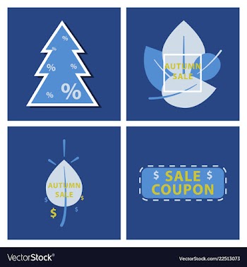 Set of sale banners template design in color vector image