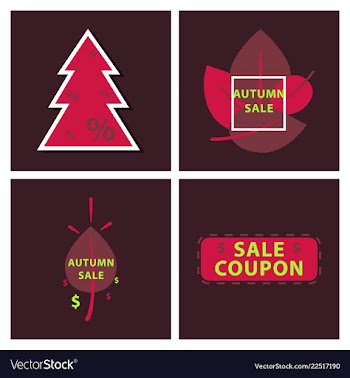 Set of sale banners template design in color vector image